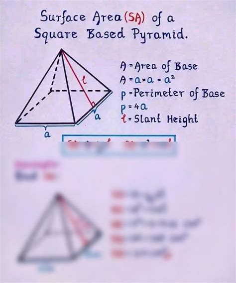 SOLUTION Surface Area Of Square Based Pyramid Mathematics Geometry