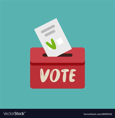 Putting Voting Paper In Ballot Box Vote Royalty Free Vector