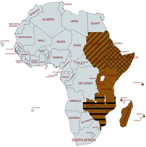 Map Of East African Countries World Map