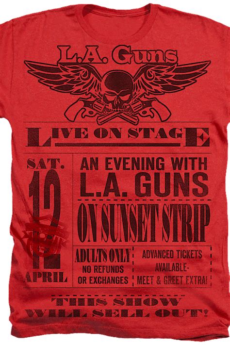 An Evening With La Guns T Shirt