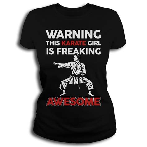 Warning This Karate Girl Is Freaking Awesome Karate Funny T Shirt For Women Vitomestore