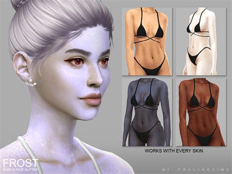 Pralinesims Frost Body And Face Glitter The Sims 4 Skin