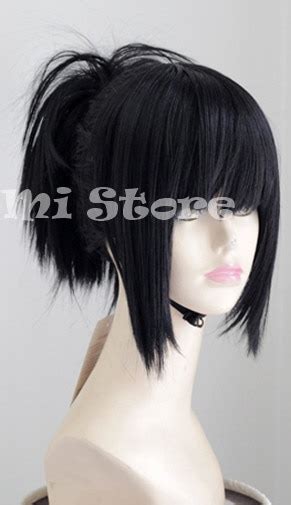 Inuyasha Kagura Cospaly Wig Black Fluffy Ponytail Hair On Aliexpress