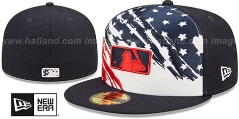Mlb Umpire 2022 July 4th Stars N Stripes Navy Fitted Hat