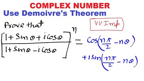 09 Complex Number Use Demoivres Theorem Solve Problem Hard