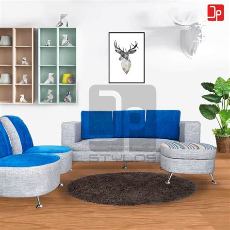 Juego de sala elegante con diseño moderno ideal para tú hogar. Blue: Juego de sala lineal | JP STYLOS MUEBLERÍA