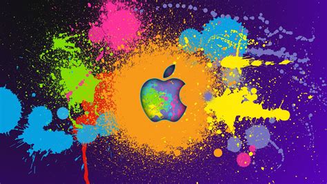 Apple In Painting Splash Background Technology Hd Macbook Wallpapers