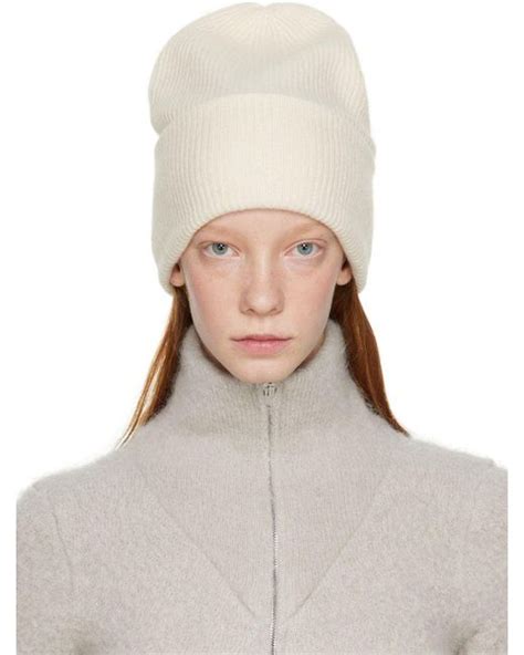 Lisa Yang Off White Stockholm Beanie In Natural Lyst