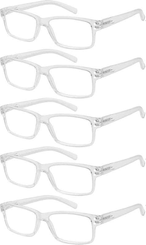 eyekepper mens vintage reading glasses 5 pack clear frame glasses for men reading reader