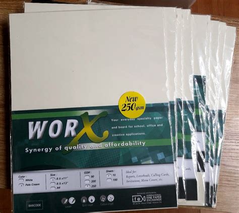 30 Pcs 250 Gsm Worx Specialty Board Certificate Paper Whitepale