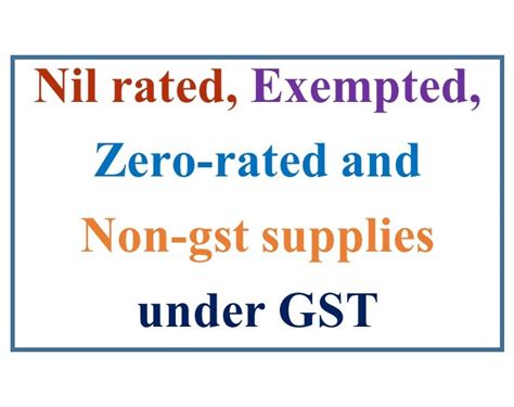 What Is The Difference Between Nil Rated Exempted Zero Rated And Non