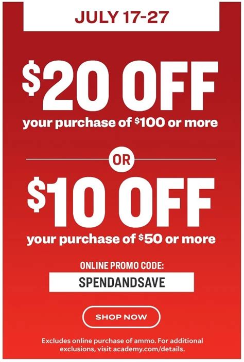 Academy Sports Coupons 10 Off Printable 2020 Academy Bgw