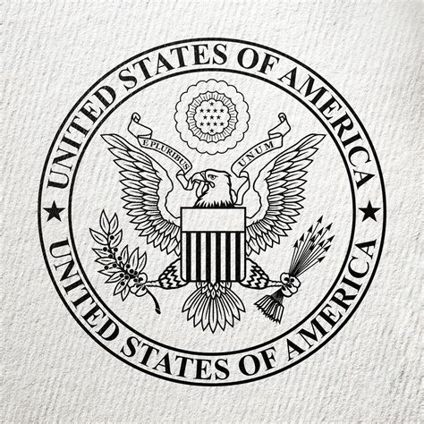 Usa Great Seal Svg Png File American Eagle Template Design Etsy