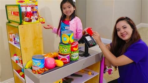 Emma Pretend Play Shopping With Giant Grocery Store Super Market Toy