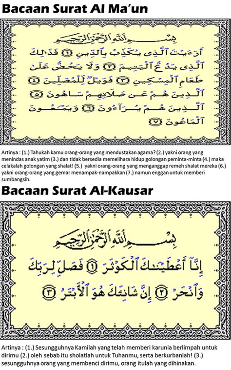 Hafalan Surat Pendek Al Quran Dan Artinya Secara Lengkap Dengan