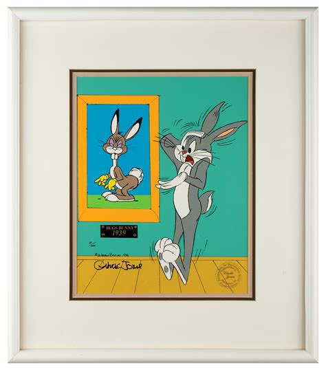 Chuck Jones Signed Limited Edition Cel Bugs And Original