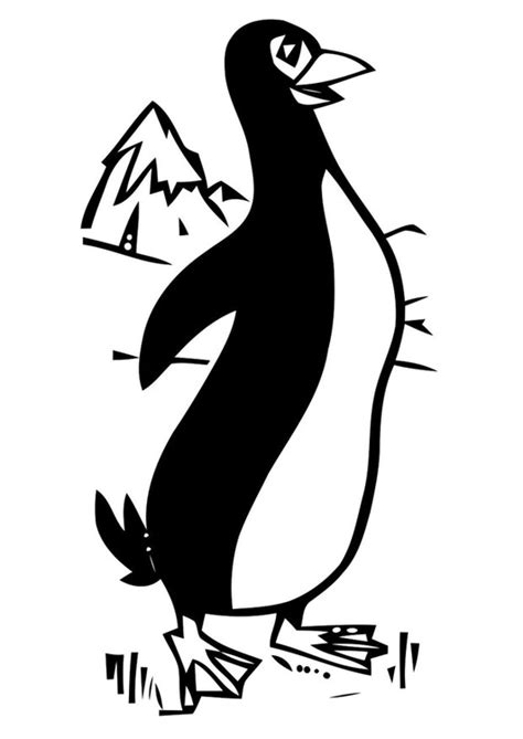 Kleurplaat pinguin . Gratis kleurplaten om te printen afb 19626.