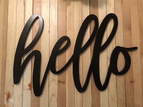 3d Hello Sign Hello Sign Etsy Seller Unique Items Products 3d Signs