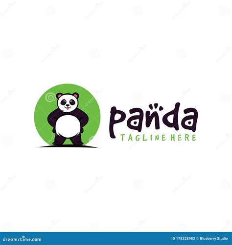Panda Logo Icon Design Vector Stock Template Illustration Stock