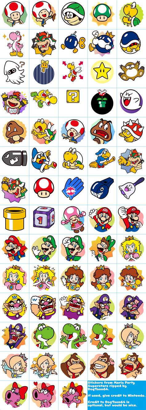 Downloadable Mario Party Stickers Png Credit Goes To Dogtoon64 R