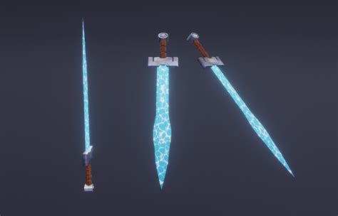 Artstation Water Sword Elemental Sword Game Assets