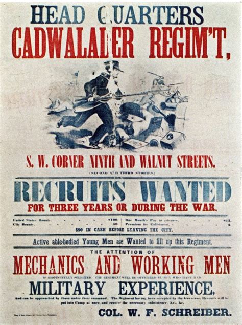 10 Civil War Recruitment Posters And Broadsides 1861 1864 Click Americana