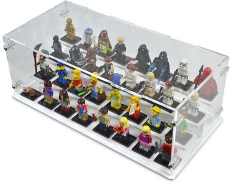 Display Case For Lego Minifigures Wall Cabinet Shadow Box Holds 44