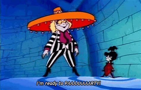 Beetlejuice finds a whorehouse (nothing is shown, but there are some scantily clad women in the there's a scene where beetlejuice spins his head around, but cartoonishly. Tv Show Party GIF - Find & Share on GIPHY