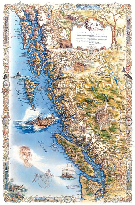 Pacific Northwest Inside Passage Map Mappery Pacific