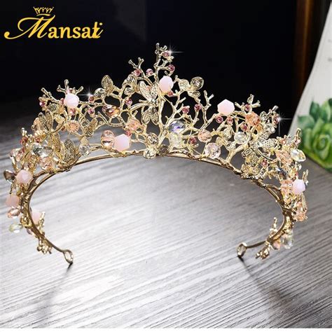 Hot Baroque Flower Crowns Magnificent Crystal Tiaras Handmade