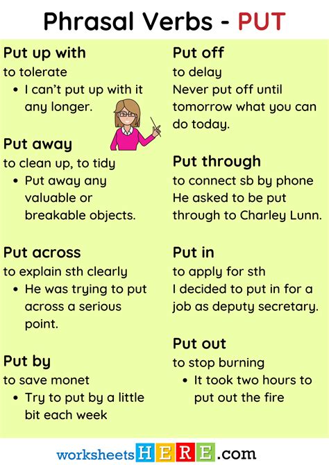 Phrasal Verbs With Hold Definition And Example Sentences Pdf Worksheet