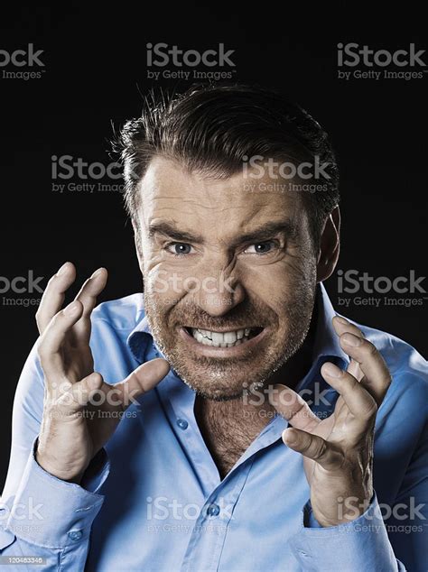 Man Portrait Angry Anger Stress Furious Stock Photo Download Image