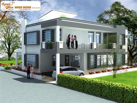 Modern Beautiful Duplex House Design Home Design Inside