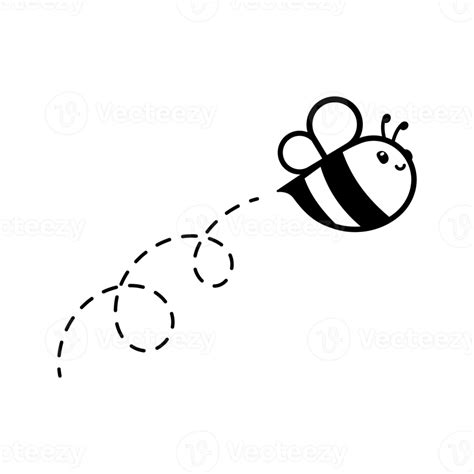 Trail De Abeja Punteado Vector Png Png Png Mart