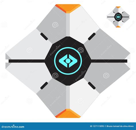 Vector Illustration Of The Iconic Ghost From Bungie In Destiny Game