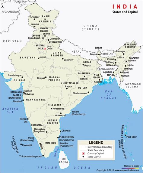 India Map With States And Capitals Pdf New York Map