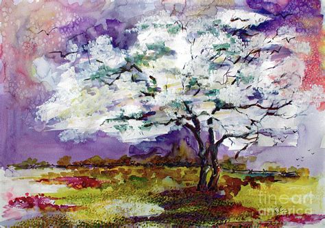 Dogwood Tree Spring Landscape Painting By Ginette Callaway Fine Art