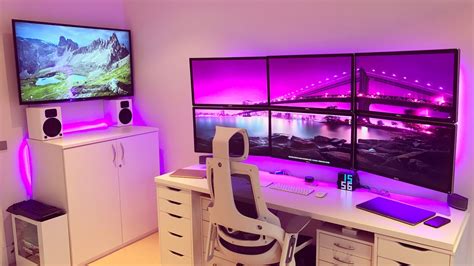 Gaming room setup best desk for beautiful incredible setups living. ULTIMATE ROOM TOUR! MY SETUP V7 ! EARLY 2017 - YouTube