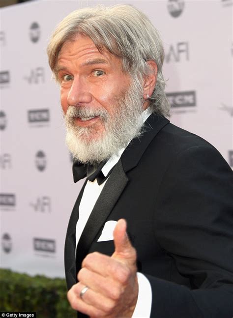 Harrison Fords Shows Off Scruffy Overgrown Beard At Afi Gala In La