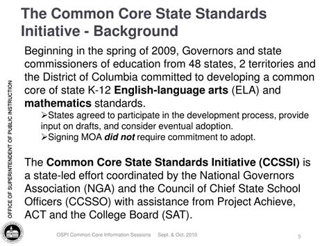 Ppt Common Core State Standards And Assessment Initiative