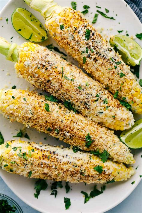 Elote is dish comprised of cooked sweet corn slathered in a spicy mixture of mayonnaise, crema, and chili powder. Grilled Mexican Street Corn | The Recipe Critic