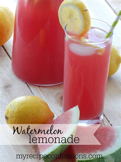 Watermelon Lemonade My Recipe Confessions
