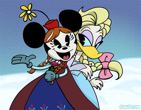 Frozen Minnie And Daisy By Silas Zee Disney Crossovers Mickey And