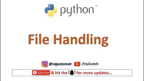 File Handling In Python How To Read And Write Files In Python YouTube