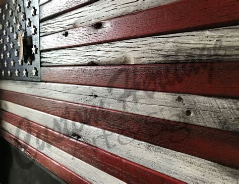 Wooden Flag Barn Wood Wood Flag Rustic Wood Flag American