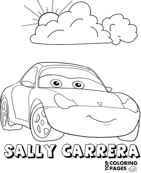 Free Cars Coloring Pages Sally