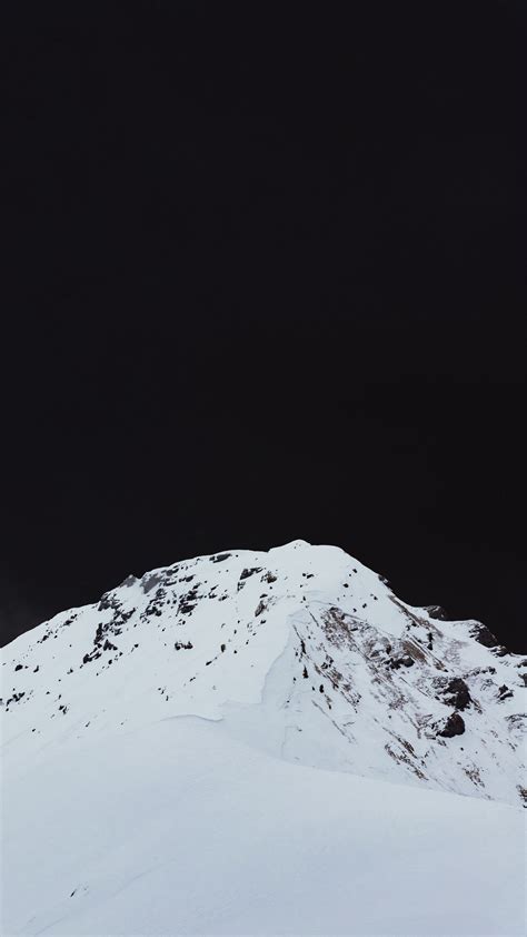 Download Wallpaper 1350x2400 Mountain Peak Snowy Landscape Winter