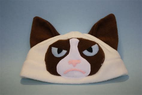 Grumpy Cat Fleece Hat