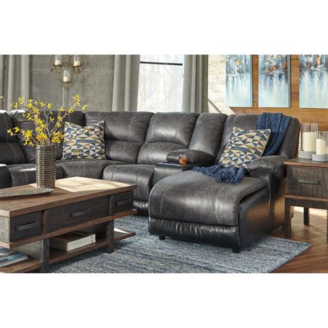 Signature Design By Ashley Nantahala Faux Leather Reclining Sectional