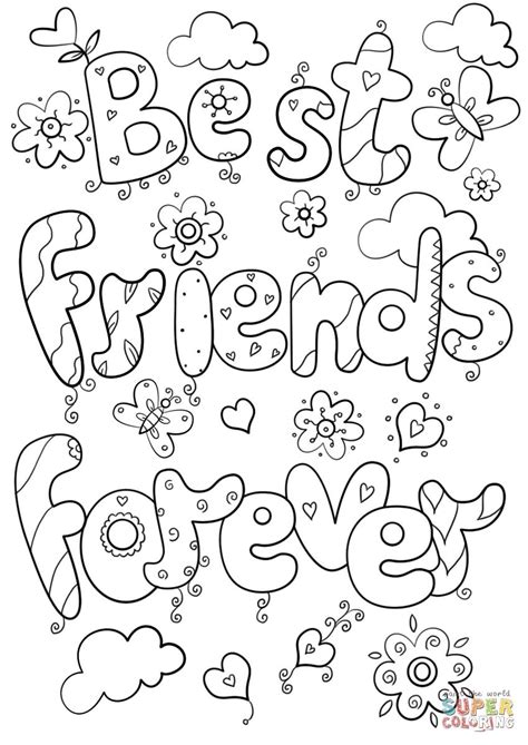 Free Printable Bff Coloring Pages Free Printable